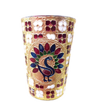 Stainless Steele Meenakari Glass