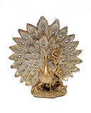 Gold Peacock Statue