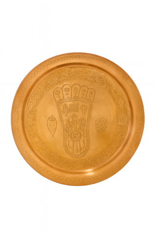 Copper Puja Thali With Vishnu Padam