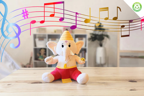 Baby Ganesh (Medium 11") Mantra Singing Plush Toy