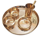 100% Pure Bronze Thali Set