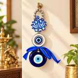 Blue Ganesha Evil Eye Wall Hanging Ornament