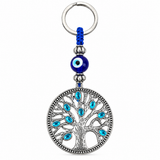 TREE OF LIFE EVIL EYE KEYCHAIN