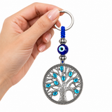 TREE OF LIFE EVIL EYE KEYCHAIN