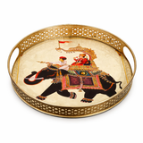 Decorative Thali with Rajasthani Artwork
