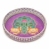 Decorative Thali with Sacred Cows
