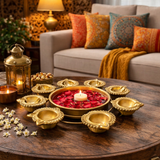 Urli with Diya Holders