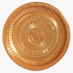 Pure Copper Thali With Om Symbol