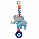 Colourful Elephant Evil Eye Wall Hanging Ornament