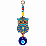 Colourful Owl Evil Eye Wall Hanging Ornament