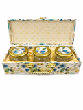 Dry Fruit Gift Box with Clasp & Handle (3 Glass Jars)