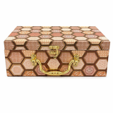 Dry Fruit Gift Box with Clasp & Handle (2 Glass Jars)