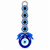 Five Evil Eye Glass Wall Hanging Ornament