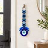 Five Evil Eye Glass Wall Hanging Ornament