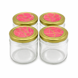 Dry Fruit Gift Box with Clasp &amp; Handle (4 Glass Jars)