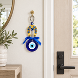Golden Horseshoe Evil Eye Wall Hanging Ornament