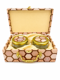 Dry Fruit Gift Box with Clasp & Handle (2 Glass Jars)
