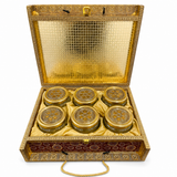 Dry Fruit Gift Box with 6 Glass Jars