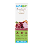Mamaearth Onion Hair Oil for Hair Regrowth & Hair Fall Control with Redensyl