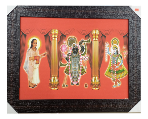 Shrinathji with Mahaparabhuji and Yamunaji Painting