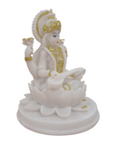 Saraswati Ma Marble Powder Statue