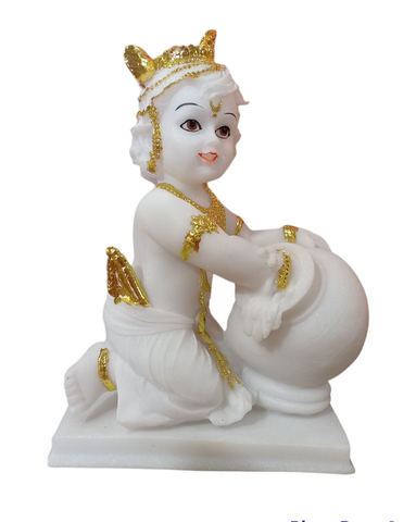 Makkhan Chor Laddu Gopal Marble Powder Statue