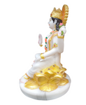 Lakshmi Ma Marble Statue Sitting on Lotus
