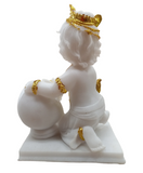 Makhan Chor Krishna Statue with Matki