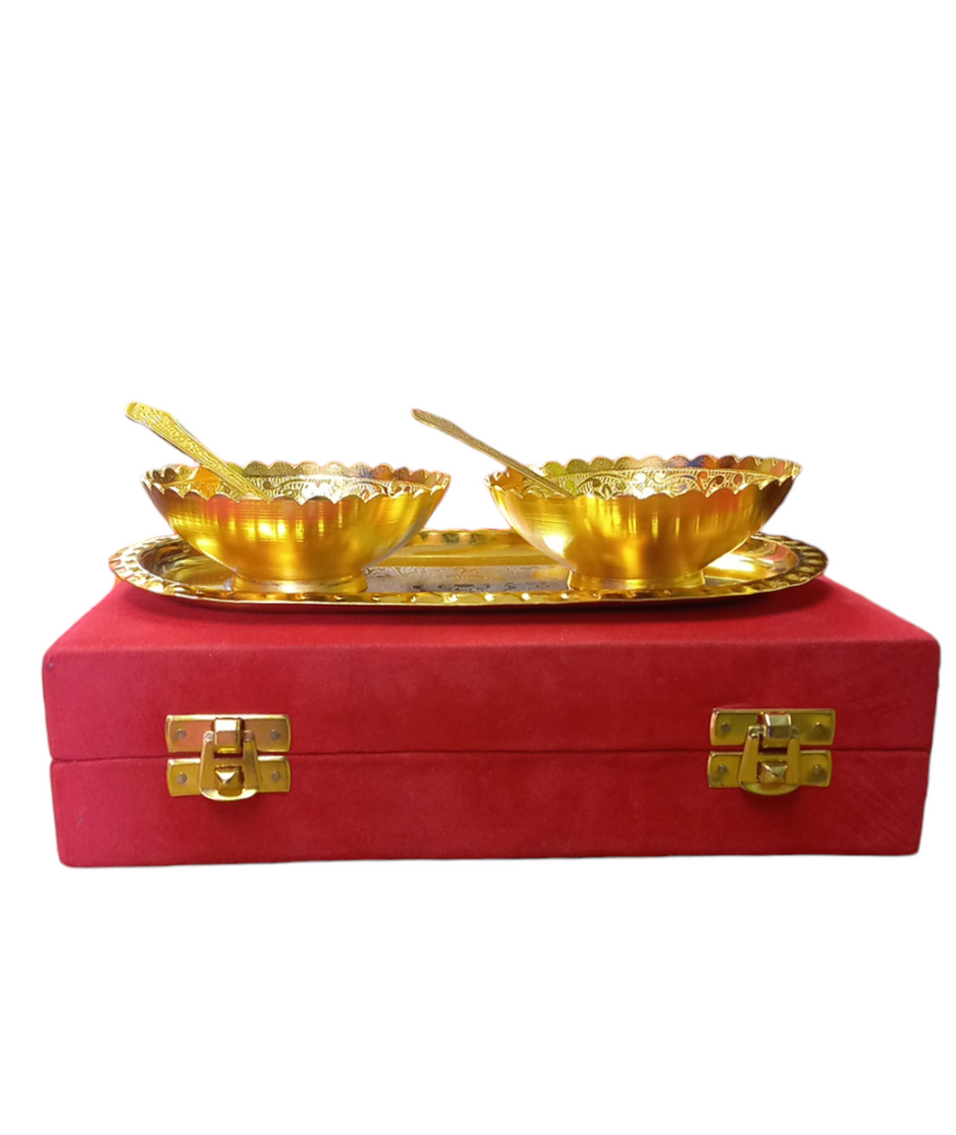 Gold plated bowl set discount