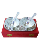 German Silver - Silver Plated Bowl & Spoon Set