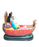Radha Krishna on Boat Resin Statue