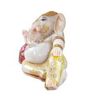 Makrana Marble Statue - Ganpati Bappa Sitting on Pillow