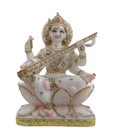 Makrana Marble Statue - Saraswati Ma
