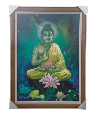 Buddha with Lotus in Hand Painting