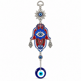 Red and Blue Hamsa Evil Eye Wall Hanging Ornament