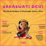 Saraswati Devi (Medium 11") Mantra Singing Plush Toy