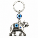 Elephant Evil Eye Keychain