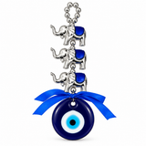Three-Elephant Evil Eye Wall Hanging Ornament