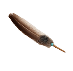 Smudge Feather With Turquoise Bead