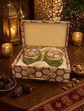 Dry Fruit Gift Box with Clasp & Handle (2 Glass Jars)
