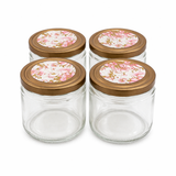 Dry Fruit Gift Box with Clasp & Handle (4 Glass Jars)