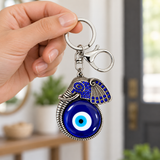 Evil Eye Keychain with Elephant