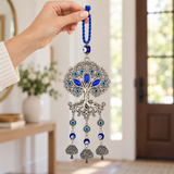 Blue Evil Eye Tree of Life Wall Hanging