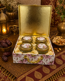 Dry Fruit Gift Box with Clasp & Handle (4 Glass Jars)