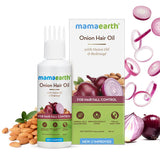 Mamaearth Onion Hair Oil for Hair Regrowth & Hair Fall Control with Redensyl