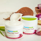 Mamaearth Onion Hair Mask, For Hair Fall Control, With Onion Oil and Organic Bamboo Vinegar