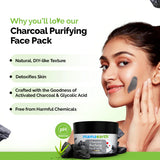 Mamaearth Charcoal Purifying Face Pack with Activated Charcoal & Glycolic Acid for Skin Detoxification