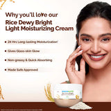 Mamaearth Rice Dewy Bright Light Moisturizing Cream with Rice Water & Niacinamide