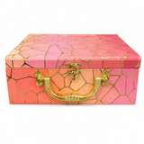 Dry Fruit Gift Box with Clasp &amp; Handle (4 Glass Jars)