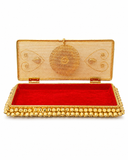 Gold Shagun Cash Gift Box with Crystal Detailing